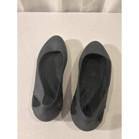 Crocs Laura Ballet Flats Shoes Women's Black Comfort Slip Size 10 - Picture 10 of 10